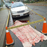 5.4ft Halloween Decorations Outdoor Props - Scary Hallowmas Back from The Grave Dead Victim Prop for Haunted House Party Decor(Assembly Needed) Red