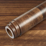 Walnut Contact Paper Wood Grain Peel and Stick Countertops Waterproof Counter Top Contact Paper Wood Wallpaper Brown Walnut Vinyl Wrap for Cabinets Desk Wallpaper Removable Veneer 15.8inx78.8in