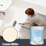 Tub & Tile Paint: Waterproof, Non-Slip, Eco-Friendly for Ceramic Surfaces – Ideal for Bathrooms, Kitchens, Showers, Tiles, Sinks, Countertops, Bathtubs, Floor Tiles, and DIY Home Renovation - Morandi Gray - Size 500g