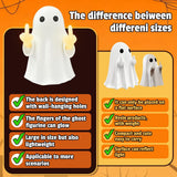 Halloween Ghost Figurine -7.5in Wall-Mounted Ghost Decorations, Cute Ghost Statue for Home, Desk, Party Porch Decor & Wall Decorations for Halloween In Australia - Darrahopens