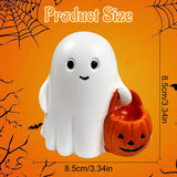 Halloween Ghost Figurine - Pumpkin Ghost, Spooky & Cute Ghost Statue for Home for Gift Party Decor Ghosts Halloween Decorations