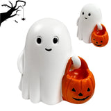 Halloween Ghost Figurine - Pumpkin Ghost, Spooky & Cute Ghost Statue for Home for Gift Party Decor Ghosts Halloween Decorations