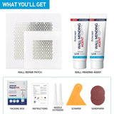 Spackle Wall Repair Kit, 3-Pack Wall Mending Agent with Tools | Includes Scraper, Sandpaper, And Aluminum Patches. For Cracks And Nail Holes - White - Size 2 Pack In Australia - Darrahopens