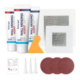 Spackle Wall Repair Kit, 3-Pack Wall Mending Agent with Tools | Includes Scraper, Sandpaper, And Aluminum Patches. For Cracks And Nail Holes - White - Size 3 Pack