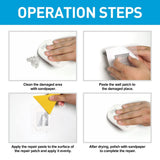 Spackle Wall Repair Kit, 3-Pack Wall Mending Agent with Tools | Includes Scraper, Sandpaper, And Aluminum Patches. For Cracks And Nail Holes - White - Size 3 Pack In Australia - Darrahopens