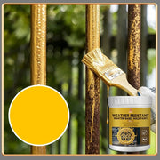 Weather Resistant Water Based Gold Paint, Water-Based Paint for Outdoor & Indoor, Gold Spray Paint for Metal for Metallic, Wood, Canvas, Plaster and Handicrafts for Home Decoration - Gold - Size 150g