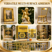 Weather Resistant Water Based Gold Paint, Water-Based Paint for Outdoor & Indoor, Gold Spray Paint for Metal for Metallic, Wood, Canvas, Plaster and Handicrafts for Home Decoration - Gold - Size 300g