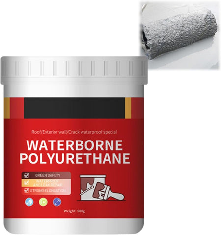 Waterborne Polyurethane Waterproof Sealant,Water-Based Polyurethane,Polyurethane Waterproof Coating,Waterproof Sealant for Roof Leaks,for Walls,Garden,Gutter,Concrete Cracks - Gray - Size 500g