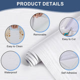 Matte White Contact Paper Wood Grain Peel and Stick Countertops Waterproof Counter Top Contact Paper Wood Wallpaper Brown Walnut Vinyl Wrap for Cabinets Desk Wallpaper Removable Veneer 15.8inx78.8in
