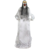 70.9in. Motion-Activated Animatronic Lurching Woman | 70.9In. Lurching Woman, Motion-Activated Lights and Sound, Indoor or Outdoor Creepy Decoration