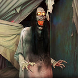70.9in. Motion-Activated Animatronic Lurching Woman | 70.9In. Lurching Woman, Motion-Activated Lights and Sound, Indoor or Outdoor Creepy Decoration