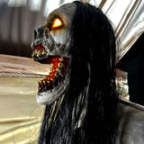 70.9in. Motion-Activated Animatronic Lurching Woman | 70.9In. Lurching Woman, Motion-Activated Lights and Sound, Indoor or Outdoor Creepy Decoration