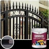 Rust Removal Converter Metallic Paint, Anti-Rust Metal Paint, 2-In-1 Rust Converter & Metal Primer – Perfect for Trailers, Fences, Gates, Railings, Pipes, Roofing, Outdoor Furniture, Farm Equipment, Marine Hardware and Industrial Surfaces - Blue - Size 30