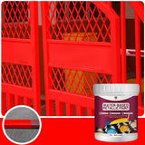 Rust Removal Converter Metallic Paint, Anti-Rust Metal Paint, 2-In-1 Rust Converter & Metal Primer – Perfect for Trailers, Fences, Gates, Railings, Pipes, Roofing, Outdoor Furniture, Farm Equipment, Marine Hardware and Industrial Surfaces - Red - Size 300