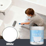 Tub & Tile Paint: Waterproof, Non-Slip, Eco-Friendly for Ceramic Surfaces – Ideal for Bathrooms, Kitchens, Showers, Tiles, Sinks, Countertops, Bathtubs, Floor Tiles, and DIY Home Renovation - Dark Gray - Size 500g In Australia - Darrahopens