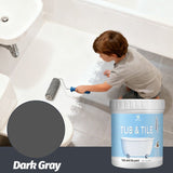 Tub & Tile Paint: Waterproof, Non-Slip, Eco-Friendly for Ceramic Surfaces – Ideal for Bathrooms, Kitchens, Showers, Tiles, Sinks, Countertops, Bathtubs, Floor Tiles, and DIY Home Renovation - Light Gray - Size 300g