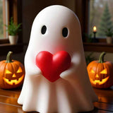 For Him Her Women,Ghost Figurine - Spooky Resin Ghost Statue, Cute Red Heart Ghost Home Decoration Humorous Desktop Gifts Halloween Art Piece In Australia - Darrahopens