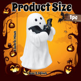 Halloween Ghost Figurine - Spooky Resin Ghost Statue, Hugging the Ghost of a Bat Ghost Halloween Decor Home Decoration Humorous Desktop Art Piece White Hugging the Ghost of a Bat In Australia - Darrahopens