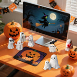 Halloween Ghost Figurine - Spooky Resin Ghost Statue, Hugging the Ghost of a Bat Ghost Halloween Decor Home Decoration Humorous Desktop Art Piece White Hugging the Ghost of a Bat In Australia - Darrahopens