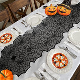 Halloween Table Runner, Black Lace Spider Web Table Runners for Halloween Decor/Party Dinner Table Decoration 18 x 72Inch In Australia - Darrahopens