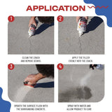Magic Crack Filler – Fast-Drying, Weather-Resistant Concrete Repair for Driveways, Walkways, Patios, Foundations, Garages, Steps, and Pool Decks - Black - Size 300g In Australia - Darrahopens