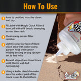 Magic Crack Filler – Fast-Drying, Weather-Resistant Concrete Repair for Driveways, Walkways, Patios, Foundations, Garages, Steps, and Pool Decks - Silver - Size 300g In Australia - Darrahopens