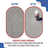 Magic Crack Filler – Fast-Drying, Weather-Resistant Concrete Repair for Driveways, Walkways, Patios, Foundations, Garages, Steps, and Pool Decks - Silver - Size 500g
