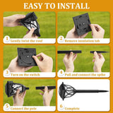 4 Pack Solar Lights Outdoor Waterproof Garden Lights with Warm LED Light Landscape Lighting for Yard Patio Lawn Walkway Driveway - Warm White - Size 4 Pack