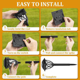 4 Pack Solar Lights Outdoor Waterproof Garden Lights with Warm LED Light Landscape Lighting for Yard Patio Lawn Walkway Driveway - White - Size 4 Pack In Australia - Darrahopens