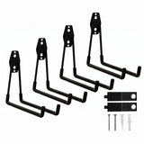 Garage Hooks, 4 Pack 7.7inch Large Square Wall Hooks for Hanging Heavy Duty Ladders, Bikes, Tools Ideal for Garage, Garden, Basement Utility Room Storage (Black) In Australia - Darrahopens