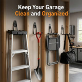 Garage Hooks, 6 Pack Small Round Wall Hooks for Hanging Heavy Duty Ladders, Bikes, Tools Ideal for Garage, Garden, Basement Utility Room Storage (Black) In Australia - Darrahopens