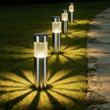 Solar Pathway Lights Outdoor, Stainless Steel Solar Garden Lights, Bright 35LM Warm White LED, Auto On/Off IP65 Waterproof Path Lights for Yard, Lawn, Walkway, Patio, Driveway - Silver - Size 1 Pack In Australia - Darrahopens