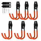 Garage Hooks, 6 Pack Large Round Wall Hooks for Hanging Heavy Duty Ladders, Bikes, Tools Ideal for Garage, Garden, Basement Utility Room Storage (Orange) In Australia - Darrahopens