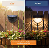 Raised Garden Bed Solar Lights Magnetic with Dusk to Dawn Sensors Wide Angle IPX4 Waterproof Solar Powered Lights Outdoor for Planter Raised Beds Garden Patio Yard Fence, Warm White - Black - Size 1 Pack