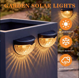 Raised Garden Bed Solar Lights Magnetic with Dusk to Dawn Sensors Wide Angle IPX4 Waterproof Solar Powered Lights Outdoor for Planter Raised Beds Garden Patio Yard Fence, Warm White - White - Size 1 Pack