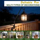 11 in Deck Railing Plant Hanger 2 PCS, Deck Hooks for Railing | Heavy Duty Solid Iron Shepherds Hook, For Deck Railing & Bird Feeders Outdoors, Stable Plant Hanger Bracket for Balcony,Porch - Black In Australia - Darrahopens