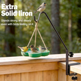 11 in Deck Railing Plant Hanger 2 PCS, Deck Hooks for Railing | Heavy Duty Solid Iron Shepherds Hook, For Deck Railing & Bird Feeders Outdoors, Stable Plant Hanger Bracket for Balcony,Porch - Black In Australia - Darrahopens