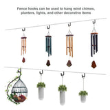 4 Pcs Rafter Hanger Hook, Large S Hooks, Upgraded Fence Hangers, Ladder and Bike Hanging Hooks for Storage, Heavy Duty Garage Utility Rafter Hook for Hanging Hose, Plants, Chairs and More - Black - Size 4 Pcs