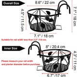 2-Pack Metal Plant Holders for Indoor Outdoor Railings, Fence Plant Hangers, Hanging Flower Baskets for Porch, Balcony, Stair Railing, Black In Australia - Darrahopens
