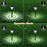 Solar Landscape Lights 4-Pack 10-LED Warm White Outdoor Lights Garden Lights - White - Size 13.4in