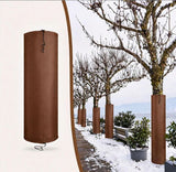 100*30*30cm 2 Pack Palm Tree Root Protectors Winter Protection for Trees Root Self Adhesive Plant Trunk Insulation Cover with Drawstring for Garden Outdoor Cold Weather Plants Trunk Protection - Brown