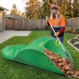215*80cm Leaf Collector,Extra Large Portable Pop Up Leaf Bags, Foldable Leaf Pick Up Tools, Reusable Yard Garden Bags for Leaves Lawn Trash - Green