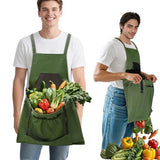 1Pack Gardening Apron, Garden Apron with Quick Release Pockets,Water Resistant Oxford with Adjustment Cross Strap,Farm Work - Blue - Size 1Pack