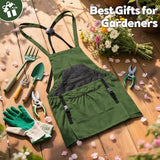 2Pack Gardening Apron, Garden Apron with Quick Release Pockets,Water Resistant Oxford with Adjustment Cross Strap,Farm Work - Green - Size 2Pack