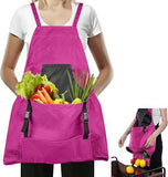 2Pack Gardening Apron, Garden Apron with Quick Release Pockets,Water Resistant Oxford with Adjustment Cross Strap,Farm Work - Green - Size 2Pack