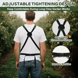 1Pack Gardening Apron, Garden Apron with Quick Release Pockets,Water Resistant Oxford with Adjustment Cross Strap,Farm Work - Red - Size 1Pack