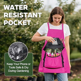 1Pack Gardening Apron, Garden Apron with Quick Release Pockets,Water Resistant Oxford with Adjustment Cross Strap,Farm Work - Red - Size 1Pack