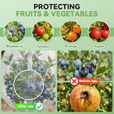 3.3x2.7Ft Garden Bird Netting for Plant and Fruit Tree Protection,4 Pack Garden Netting with Zipper & Drawstring,Mosquito Net Pest Barrier for Blueberry Bushes Tomato Fruit Tree and Plants - White - Size 3.3x2.7 Ft