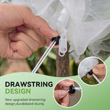3.3x2.7Ft Garden Bird Netting for Plant and Fruit Tree Protection,4 Pack Garden Netting with Zipper & Drawstring,Mosquito Net Pest Barrier for Blueberry Bushes Tomato Fruit Tree and Plants - White - Size 3.3x2.7 Ft