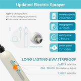 5L Electric Garden Sprayer with Telescopic Wand 3 Mist Nozzles, Shoulder Strap, Rechargeable Battery. Ideal for Yard, Lawn, and Garden Watering